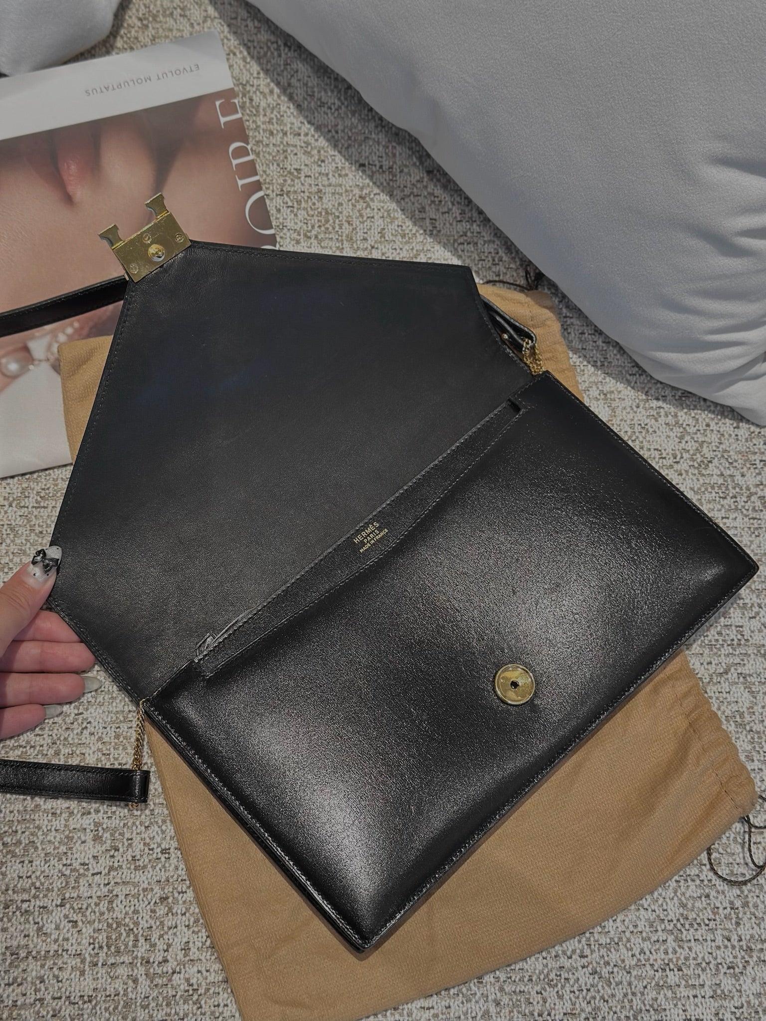 Vintage Hermès Box Calf Leather 1989