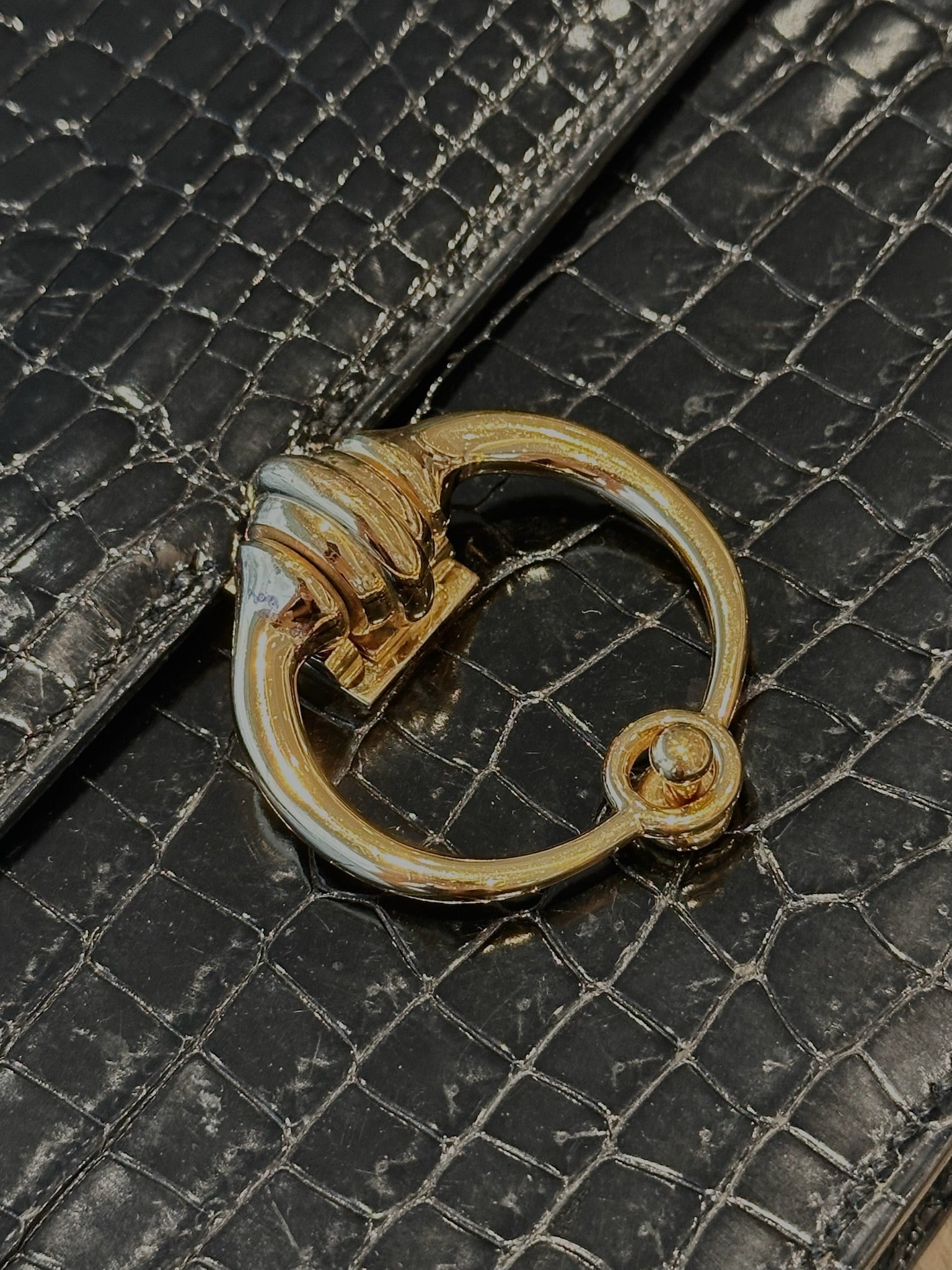 Vintage Hermès Porosus Crocodile Leather 1987