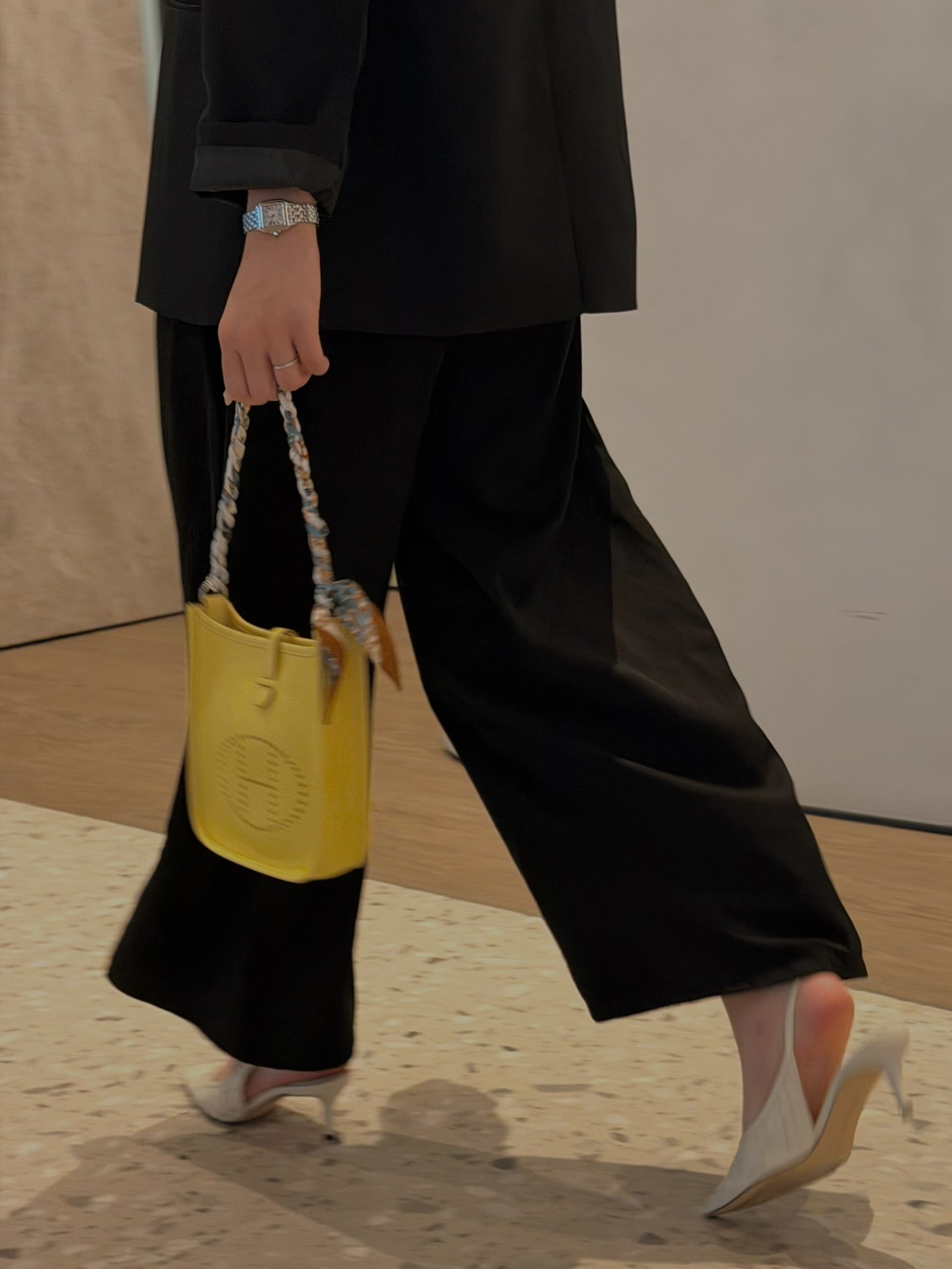 Unused Hermès evelyn 16 TPM Taurillon Clemence limoncello Silver Metal B:2023