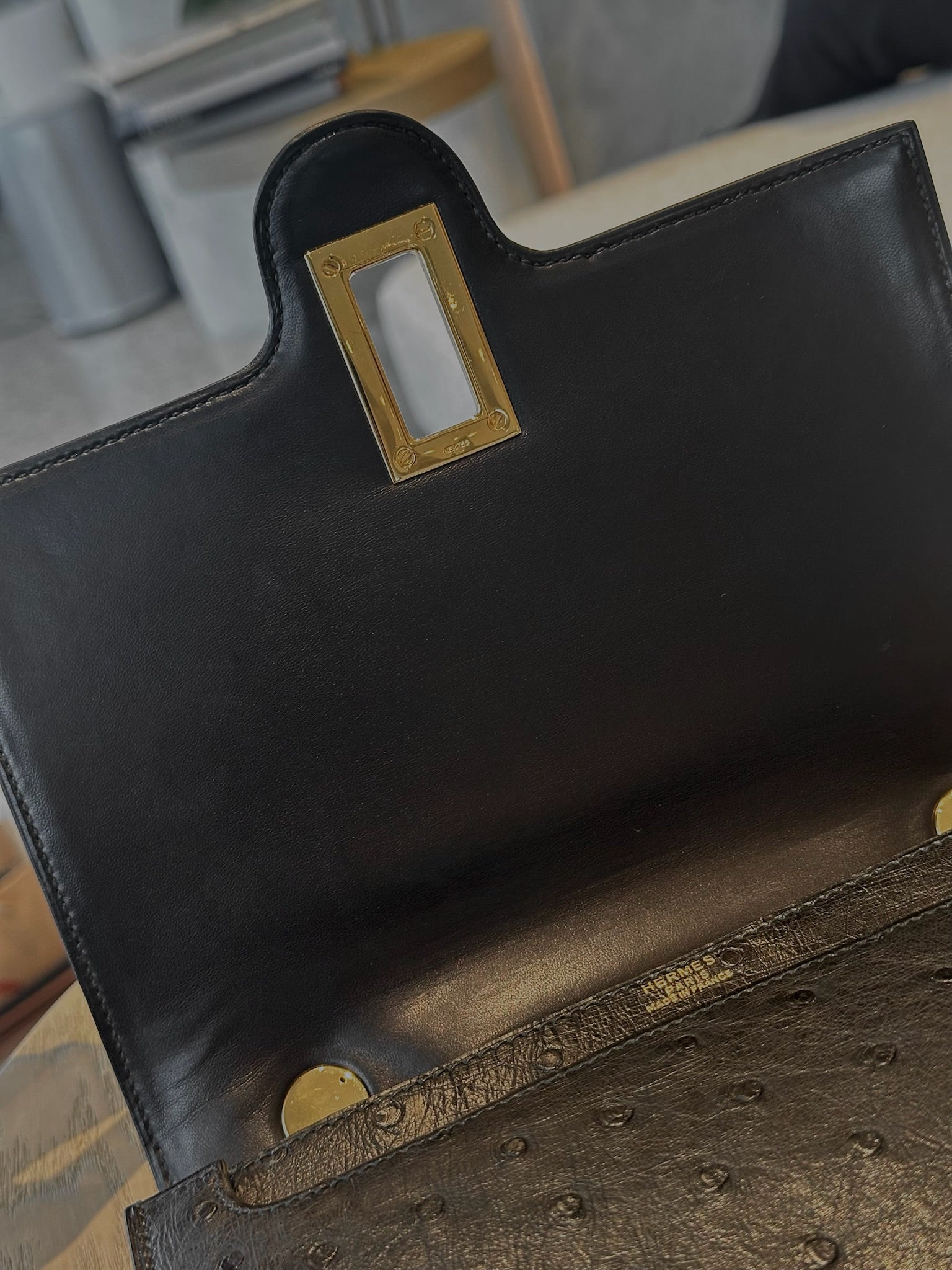 Vintage Hermès Ostrich Leather