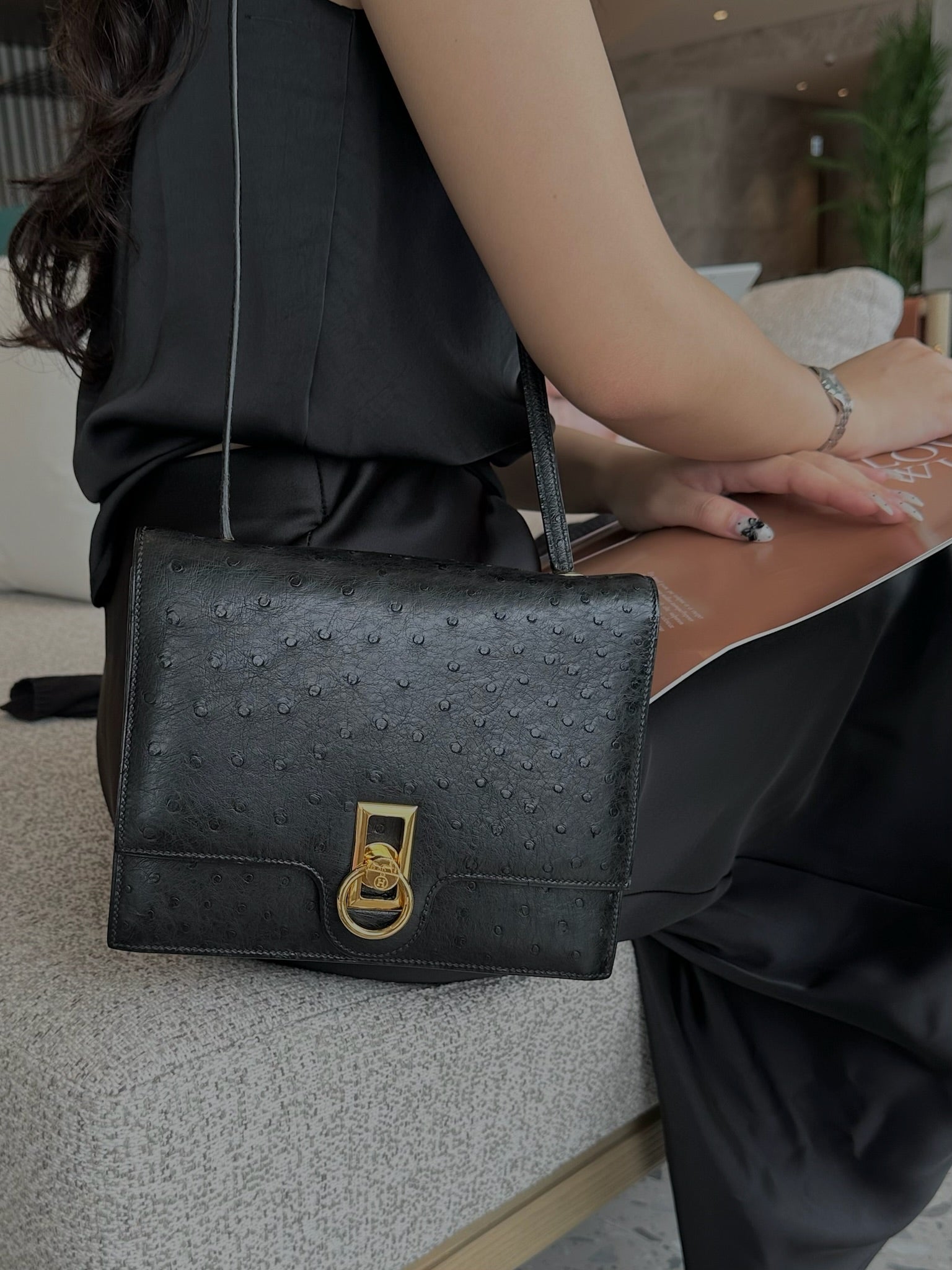 Vintage Hermès Ostrich Leather