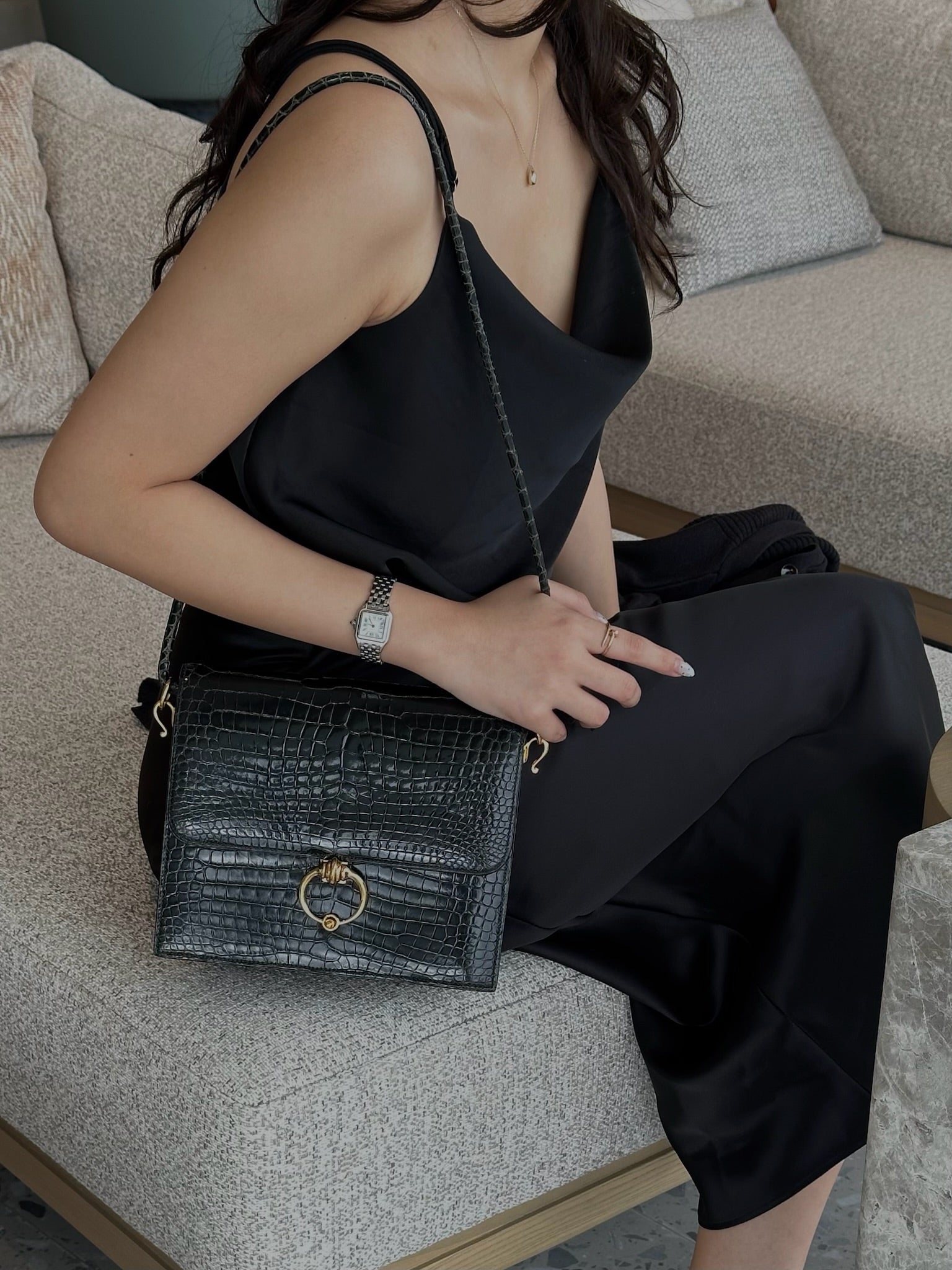 Vintage Hermès Porosus Crocodile Leather 1987