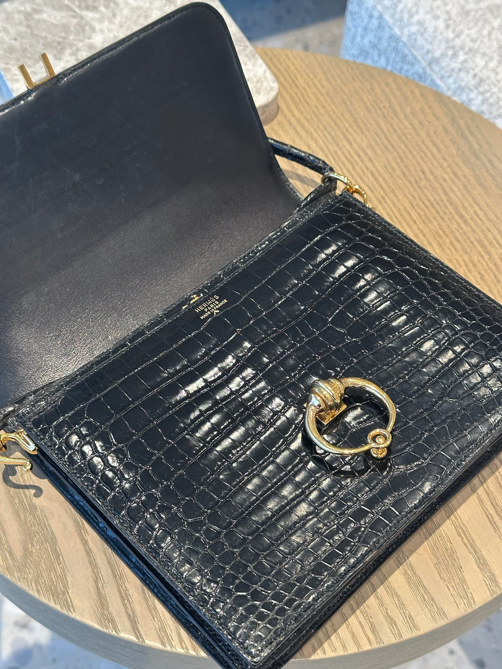 Vintage Hermès Porosus Crocodile Leather 1987