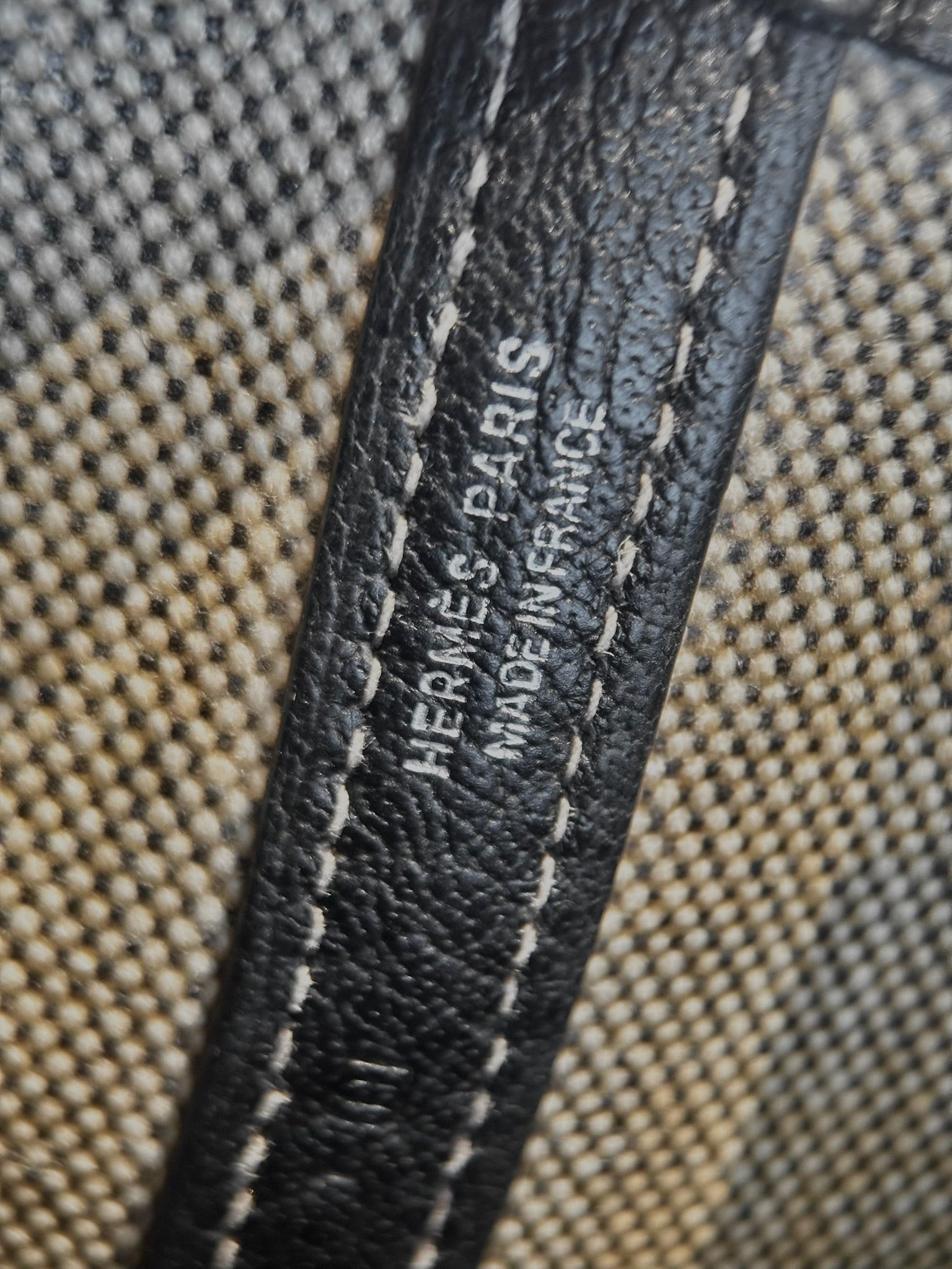 Pre-Owned Hermès Garden Party 30/TPM Grey Cotton Canvas Silver Hardware 2004