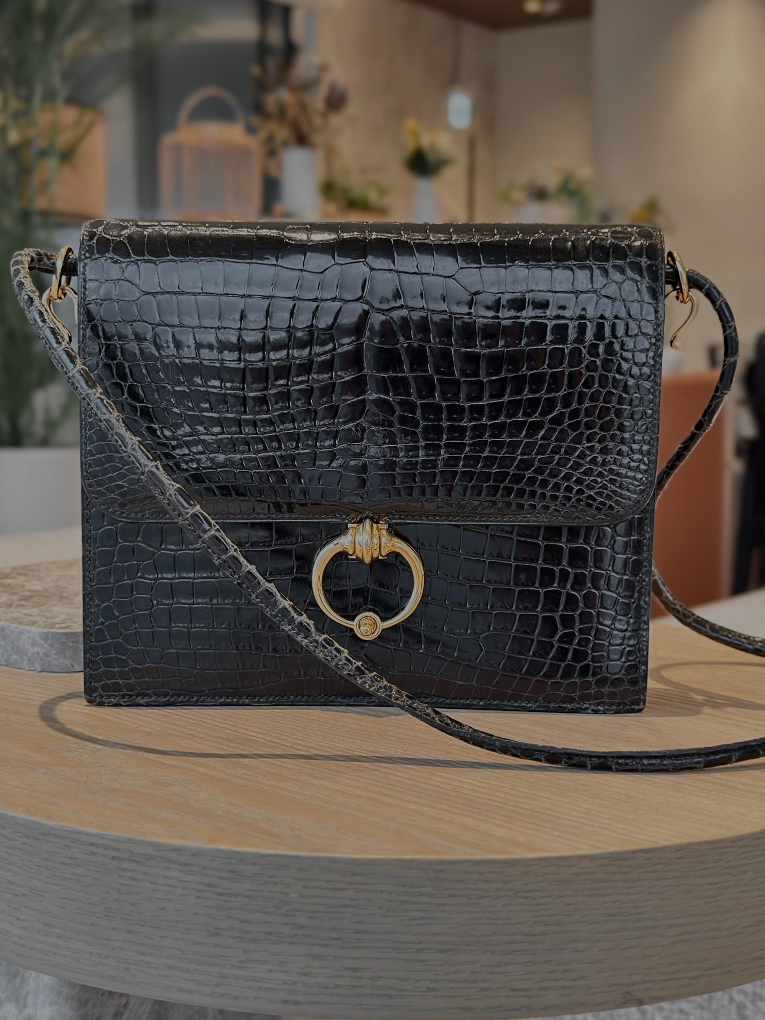 Vintage Hermès Porosus Crocodile Leather 1987